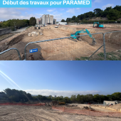 photos des travaux de terrassement bâtiment PARAMED