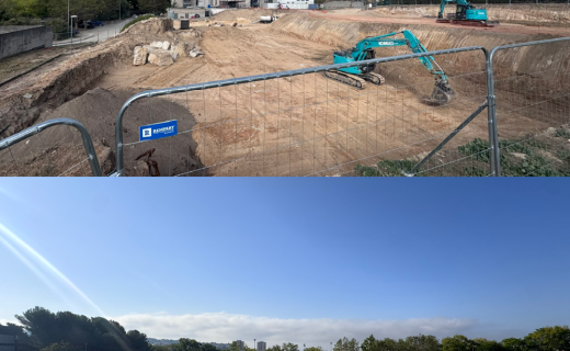 photos des travaux de terrassement bâtiment PARAMED